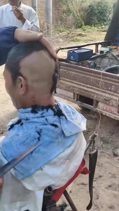 No frills barber