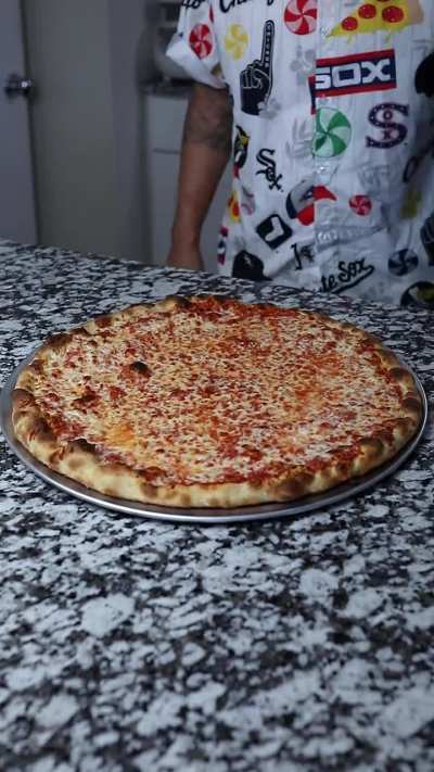 Cheese pizza baked in my home oven!