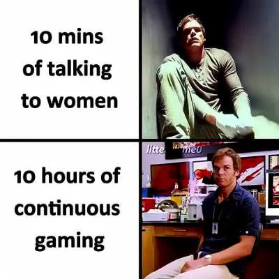 10 hours of gaming is less difficult
