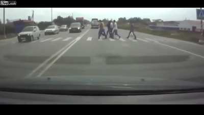 OH SHIT: Semi-Truck Powers through Pedestrians