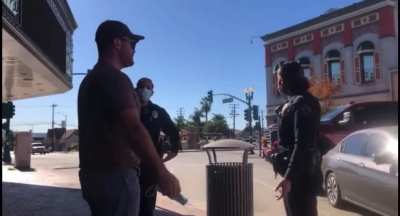 INTENSE: Restaurant Owner BLOCKADES Health Inspector's Car in Protest