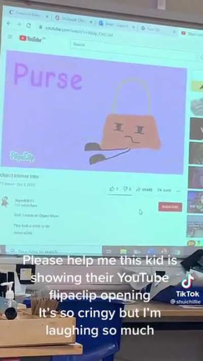 TikToker decides to shit on something their classmate proudly shows to their class