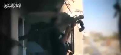 Hamas militant failed attempt to shoot down an Israeli Apache Attack helicopter in Northern Gaza, 18 May.(Resolution Awful from source).