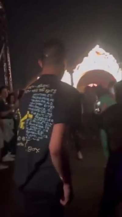 This jackass threw piss on the crowd.