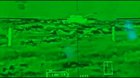 An anti-tank missile launched from M2A2 Bradley collides with a bird