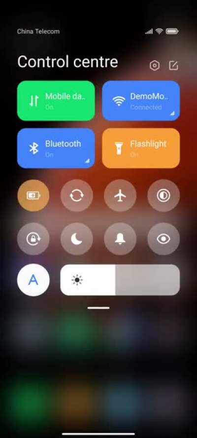 MIUI 12 Control center--lifelike animations in hand