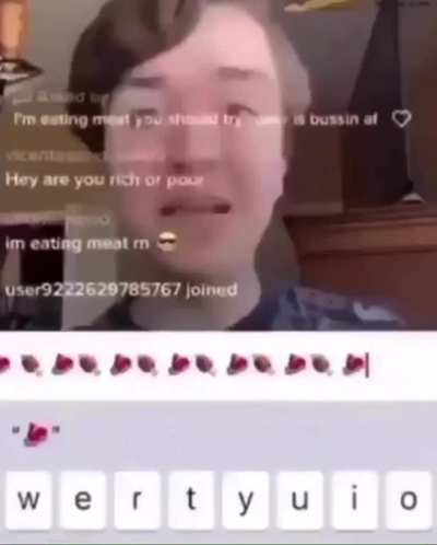 crying over meat emojis