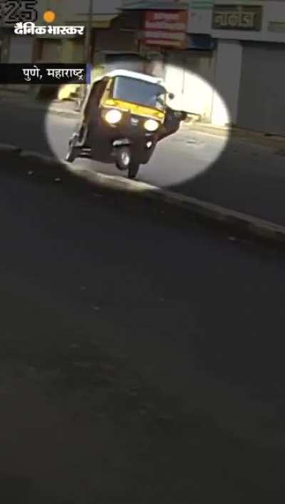 He tried to kick dtreet dog while driving