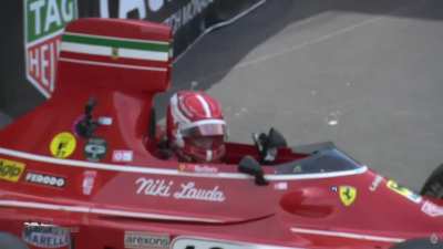 Charles Leclerc crashes Niki Lauda's car.