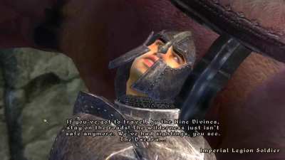 [Oblivion] If you've got to travel stay on the roads