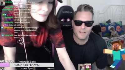 Dad calls her thicc on stream