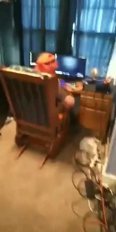 My friend sent me a video of him finding his friend in his room