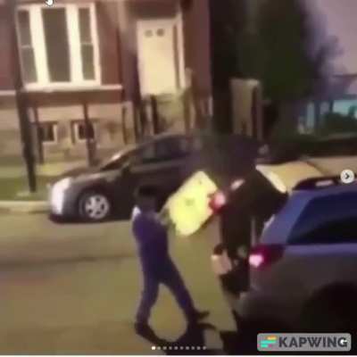 Man broke car window, but didn;t know that the owner was nearby