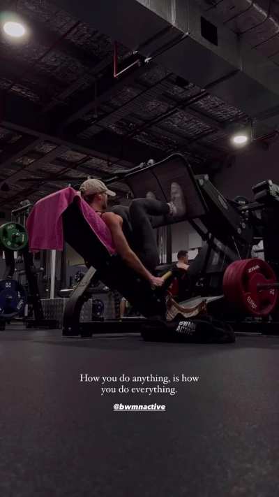 Lily working out (From Instagram Story, 2023)