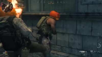 Had no idea you could parry a finisher. Anyone have any details? Do you have to hold the trigger with the throwing knife?