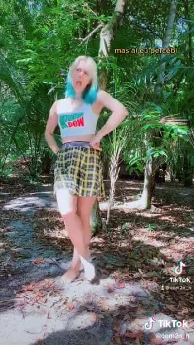 Wonder how her big titty gf feels about her making tiktoks with this a cup?
