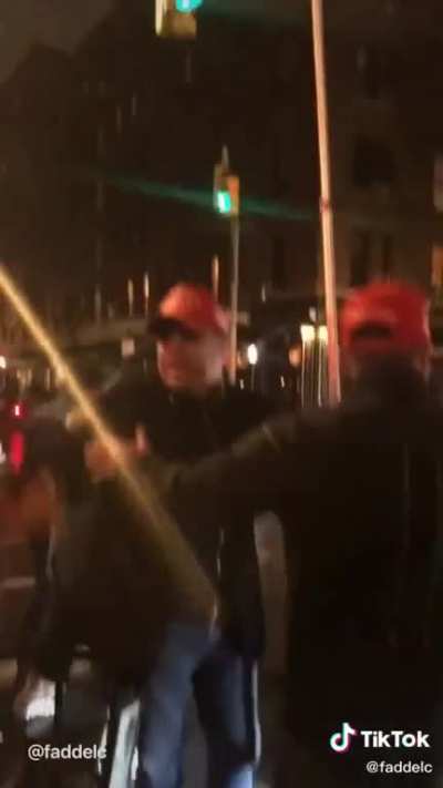 MAGA bigot blocks road, not for long