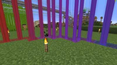 After finishing my Wither Skeleton farm I built myself a rainbow beam with all those beacons