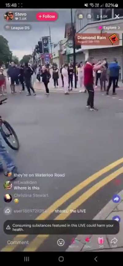 Cars being checked to see if the drivers are white