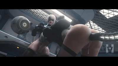 2B & Kaine (hv54rdsl) [Nier Automata]