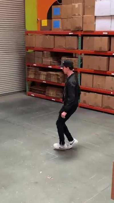 Thought he was wearing Heelys for a minute