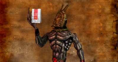 Dagoth Ur goes to Mcdonald's