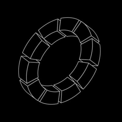 Impossible Ring, made in blender with 3D objects