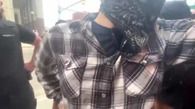 Antifa harrasses a guy filming a protest