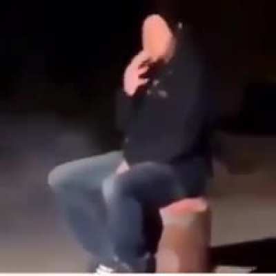 He is just sitting there
