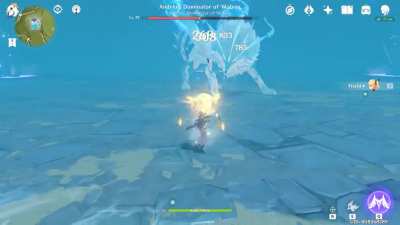 Solo Fischl no damage Andrius fight