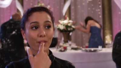 Ariana Grande licking your cum off her hands after she gives you a handjob