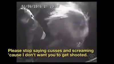 This is Heartbreaking and the reason so many grow up afraid of the police. [Footage of the girlfriend and daughter of Philando Castile in police custody moments after he was shot by police.]