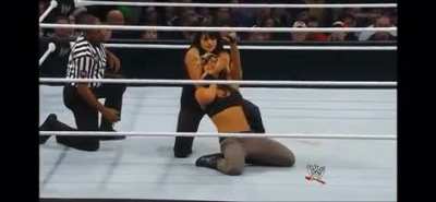 Aksana outwrestling Kaitlyn the whole match.