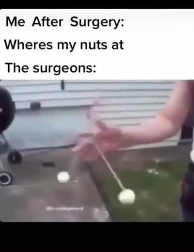 They were your nuts