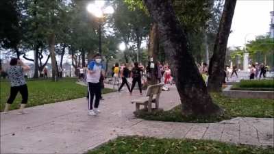 Morning rave in Vietnam, this happens almost every morning.