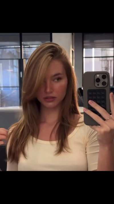 Refreshing her hair