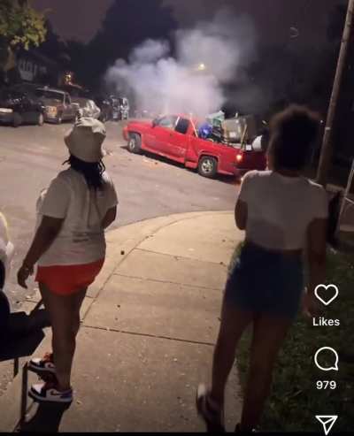 High Explosive ð§¨ fireworks tossed in occupied vehicle.