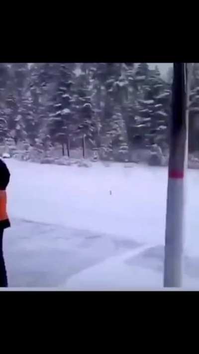 He just stood there and waved