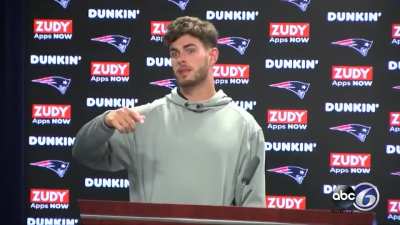 Patriots rookie kicker Quinn Nordin legit just compared kicking in the NFL to corn hole and NASCAR. No lie. His demonstration here.