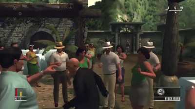 Agent 47 street performance.