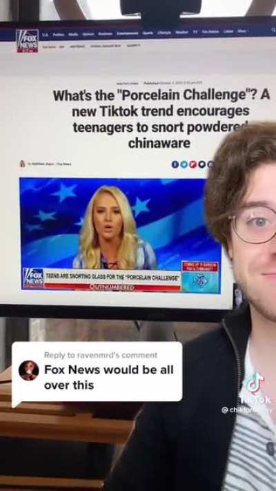 this guy made up a fake “TikTok challenge” and FOX news made an article about it in three days