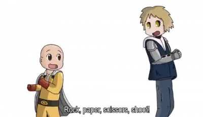 [OC] Saitama and Genos play Rock Paper Scissors