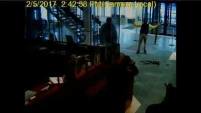 Gravy seals with ski masks and body armor enter a police station openly carrying guns