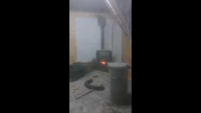 Germans chilling at the wood stove