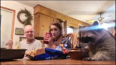 Eating with the family:)