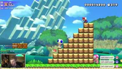 When you try to show off an infinite one-up trick...