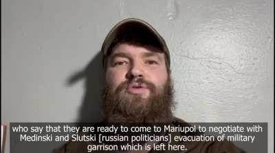 Azov: We ask all civilized world to organize evacuation of civilians and garrison from Mariupol [TRANSLATED STATEMENT]