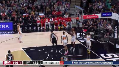 [Highlight] Zach Collins with a man's bucket over Clint Capela