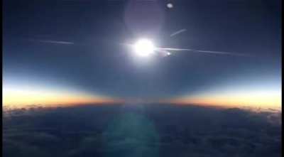 Solar eclipse from an airplane