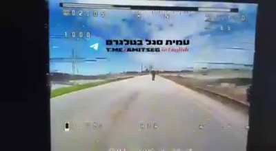 Israeli FPV drone hits moving target, Lebanon, published April 13 2026.